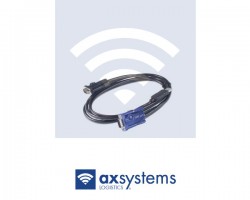 Cable: RS232, black, DB9,...